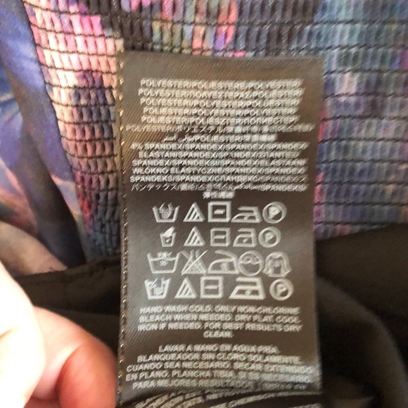 Guess Strapless Floral Cocktail Dress – Purple Blue Print – Size 6 - Picture 12 of 13